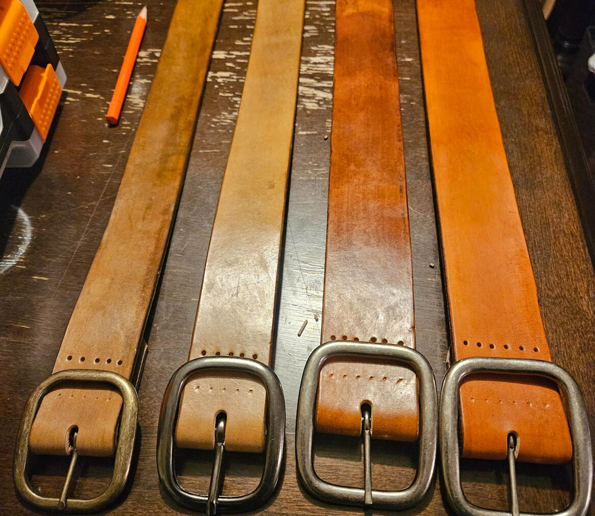 Handmade leather belt Queens NYC